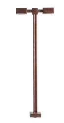 Atlas 70000210 HO SCALE Double-Arm Square LED Light 3-Pack -- Bronze (cool white LED) 15 Scale Feet Tall