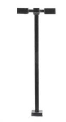 Atlas 70000212 HO SCALE Double-Arm Square LED Light 3-Pack -- Black (cool white LED) 15 Scale Feet Tall