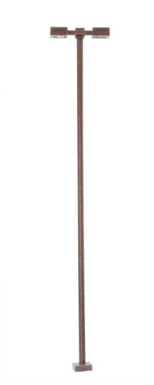 Atlas 70000213 HO SCALE Double-Arm Square LED Light 3-Pack -- Bronze (warm white LED) 30 Scale Feet Tall