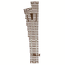 Atlas HO 561 Code 83 Custom-Line Turnout with Nickel-Silver Rail & Brown Ties,