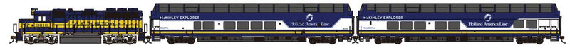 PREORDER Bachmann 00783 HO McKinley Explorer Passenger Train Set - Standard DC -- Alaska GP40, 2 Ultra Dome Cars, 63 x 45" E-Z Track(R) Oval, Power Supply