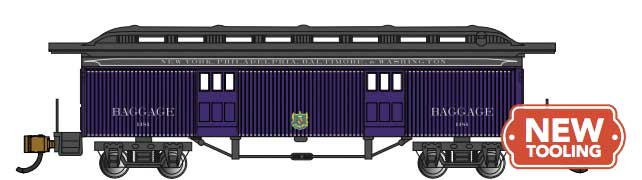 PREORDER Bachmann 13360 N Old-Time Wood Baggage Car - Ready to Run -- Baltimore & Ohio