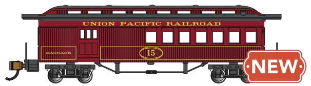 PREORDER Bachmann 13554 N Old-Time Wood Combine - Ready to Run -- Union Pacific