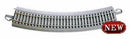 Bachmann HO 44701 E-Z Track with Concrete Ties 18" Radius Curved Track (4)