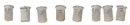 N Scale Architect 20049 Trash Cans and Lids (8)