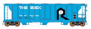 PREORDER Intermountain HO 449010 ACF 2927 Cu. Ft. Covered Hopper, Rock Island (blue, black, white)