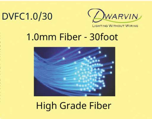 Dwarvin FC1030 DVFC1.0/30 End-Glow Fiber Optic Cable, 30 Feet, 1.0mm