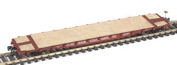 American Model Builders 152-384 Wood Flatcar Deck - Laser-Cut Wood Kit -- Fits Rapido Class F30A Flatcar, HO