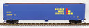PREORDER Intermountain N 6521002 FMC Welded-Side Wood Chip Gondola, Value Line, Golden West Service GVSR (blue, yellow, red)