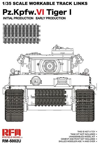 Ryefield Model 5002U Workable Track Links Tiger I Early 1:35