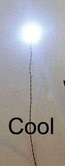 Evan Designs UM1 Mega Chip LED High Brightness SMD Style with 8" 20.3cm Wire Leads, Cool White 3/16 x 3/16 x 1/16" 5 x 5 x 2mm 7-19V AC or DC (5)