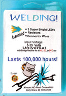 Evan Designs UPW Welding Effects Pico LED Kit, 3 LEDs, Resistors & Wire, Universal 5-19V AC/DC Input