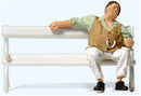 PREORDER Preiser HO 28274 Man Sitting On Bench