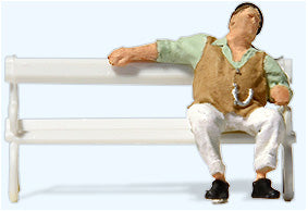PREORDER Preiser HO 28274 Man Sitting On Bench