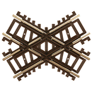 Atlas HO MO576 Code 83 Crossing, Nickel Silver with Brown Ties, 60 Degrees