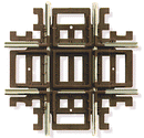 Atlas HO 577 Code 83 Crossing, Nickel Silver with Brown Ties, 90 Degrees
