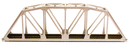 Atlas HO 594 18" Through-Truss Bridge Kit, Code 83 Track (silver)