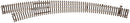 Atlas HO 595 Code 83 Curved Turnout, Customline Mark IV, Left Hand, Inside Radius 22", Outside 30"