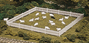 Atlas HO 776 Picket Fence & Gate, 6' 18.3m, White