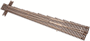 Atlas N 2054 Code 55 Turnout, Nickel-Silver Rail, Brown Ties, No.10 Left Hand