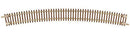 Atlas N 2020 Code 55 Track with Nickel-Silver Rail & Brown Ties, 16-1/4" Radius Full Curve (6)