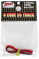 Atlas N 2092 Code 55 Accessories, Terminal Rail Joiners, 1 Pair