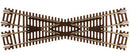 Atlas N 2041 Code 55 Track with Nickel-Silver Rail & Brown Ties, 22.5-Degree Crossing