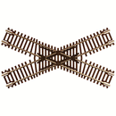 Atlas N 2043 Code 55 Track with Nickel-Silver Rail & Brown Ties, 45-Degree Crossing