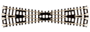 Atlas N 2564 Crossings with Black Ties, 15 Degrees
