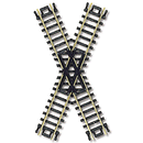 Atlas N 2567 Crossings with Black Ties, 45 Degrees