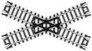 Atlas N 2568 Crossings with Black Ties, 60 Degrees