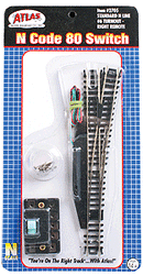 Atlas N 2705 Code 80 No. 6 Remote Turnout (Switch), Standard Line, Right Hand