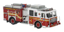 Brekina HO PCX870840 2013 Seagrave Attacker Fire Truck, Assembled, Fire Department of New York FDNY Brooklyn