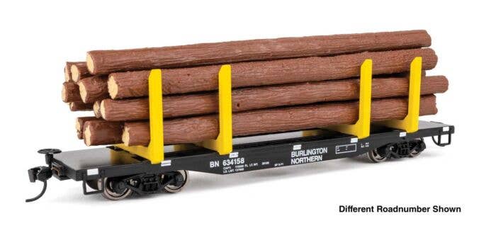 Walthers Mainline 910- 50902 45' Logging Flatcar, Burlington Northern