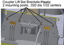 Cal-Scale HO 729 Locomotive Coupler Lift Bar Mount Blocks (8)