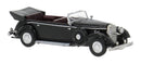 Brekina HO 21058 1938 Mercedes-Benz 770K Limousine Convertible Top Down, Black