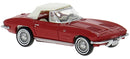 PREORDER Brekina HO 18026 Chevrolet Corvette C2 Convertible, Red