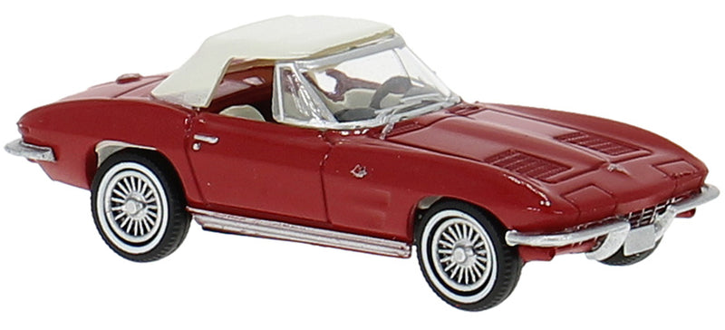 PREORDER Brekina HO 18026 Chevrolet Corvette C2 Convertible, Red
