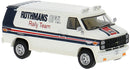 PREORDER Brekina HO 18257 1970s GMC Verdura Cargo Van, Rothmans Opel Teams