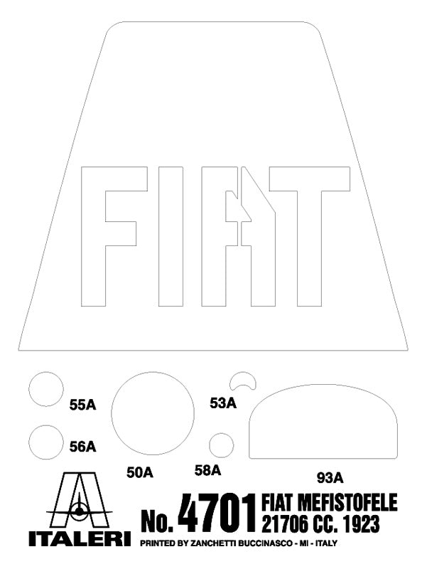 Italeri 4701 - SCALE 1 : 12 FIAT MEFISTOFELE 21706 c.c.