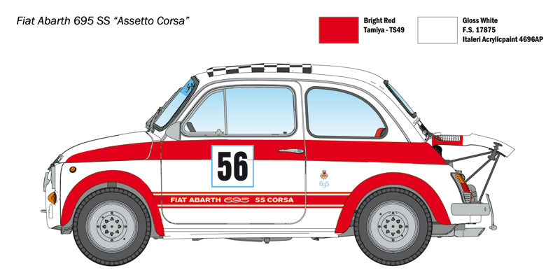 Italeri 4705 - SCALE 1 : 12 FIAT Abarth 695SS/Assetto Corsa