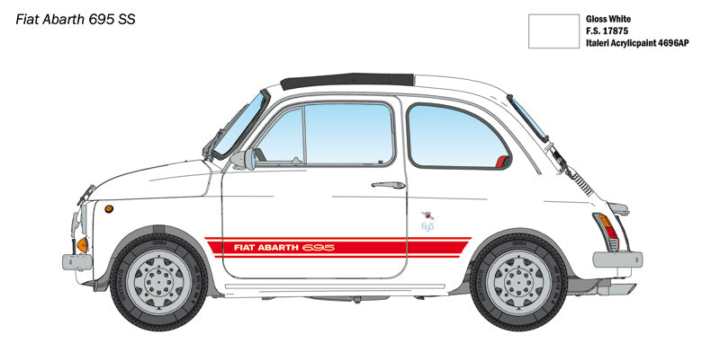 Italeri 4705 - SCALE 1 : 12 FIAT Abarth 695SS/Assetto Corsa