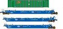 PREORDER Intermountain HO 47351C-01 Maxi IV Well Car & Container Car Set, Pacer Stacktrain