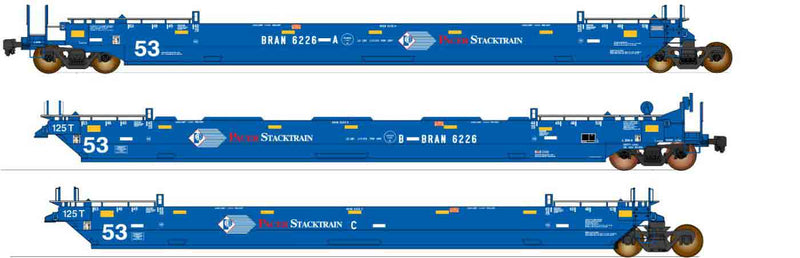 PREORDER Intermountain HO 47351-09 Maxi IV Well Car Set, Pacer Stacktrain