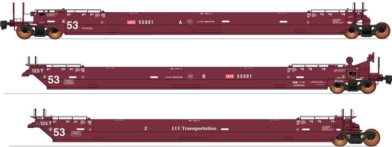 PREORDER Intermountain HO 47354-08 Maxi IV Well Car Set, Iowa Interstate