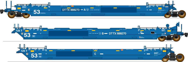 PREORDER Intermountain HO 47356-06 Maxi IV Well Car Set, TTX ex BRAN