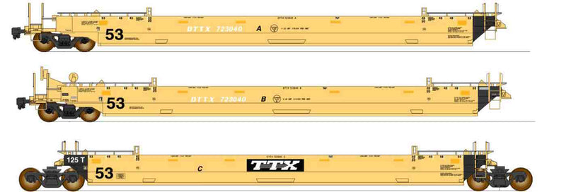 PREORDER Intermountain HO 47359-03 Maxi IV Well Car Set, TTX FP