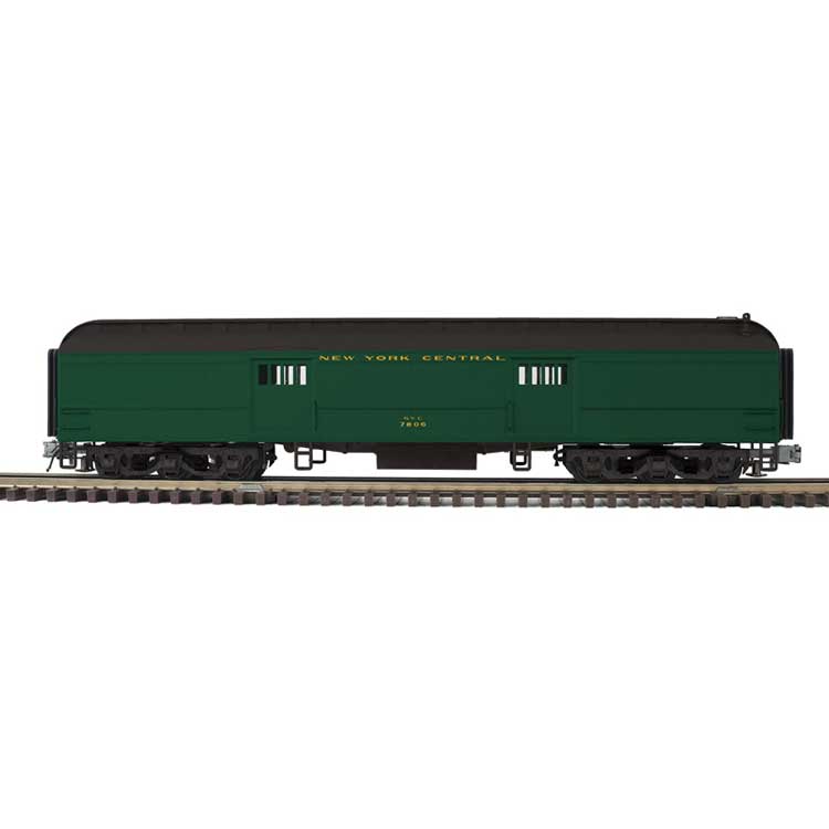 PREORDER Atlas 2001379 O 60' Heavyweight Baggage - 2-Rail - Ready to Run - Trainman(R) -- New York Central (Pullman Green, black)