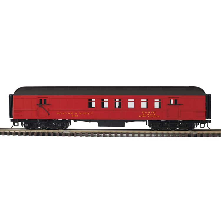 PREORDER Atlas 2001477 O 60' Heavyweight Railway Post Office RPO - 2-Rail - Ready to Run - Trainman(R) -- Boston & Maine (maroon, black)