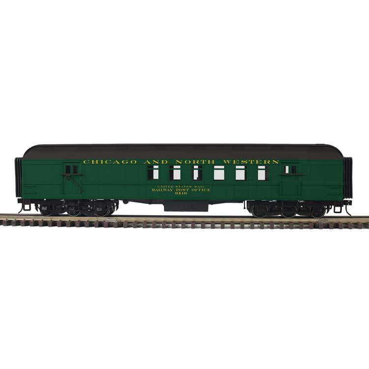 PREORDER Atlas 2001478 O 60' Heavyweight Railway Post Office RPO - 2-Rail - Ready to Run - Trainman(R) -- Chicago & North Western (Pullman Green, black)